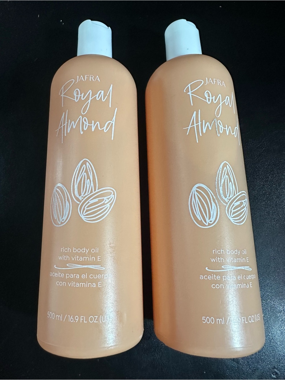 Jafra Royal Almond Rich Body Oil - with vitamin E 2 bottles